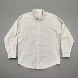 Brooks Brothers Men’s Dress Shirt XL Light Green Supima Cotton Non-Iron - Picture 1 of 17