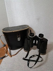 Vintage Selsi Lightweight Amber Coated Binoculars 7 X 50 with Case - Picture 1 of 24