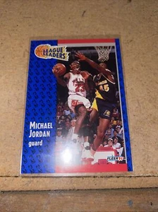 1991-92 Fleer League Leaders #220 Michael Jordan Chicago Bulls Basketball Karte - Bild 1 von 2