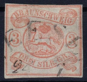 == AD Braunschweig Mi. 3 gest. Bogenstempel, Kat. 350€ == - Picture 1 of 1