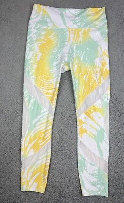 Fabletics Leggings Women Medium Define Powerhold Sheer Mesh Aura Print Colorful - Image 1 of 4