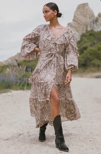 Spell And The Gypsy Women's Dress Size Small AU 8 Dress Ada Leopard Print Boho - Picture 1 of 10