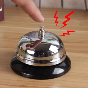 Steel Restaurant Service Bell Hotel Desk Bell Reception Call Bar Counter Solid - Picture 1 of 11
