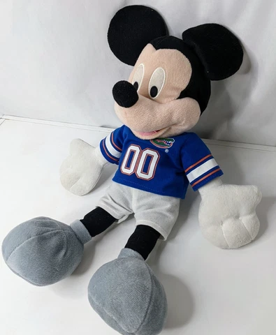 Disney NCAA University Of Florida Gators Mickey Mouse Football Jersey 17in Plush Cover