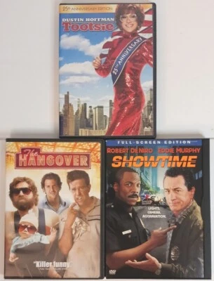 DVD Tootsie The Hangover Showtime Three DVD Comedy Set Good Condition - Image 1 of 4