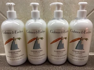 Crabtree & Evelyn GARDENERS Hand Lotion (4) CREAM 16.9 oz Shea Butter +PUMPS NEW - Picture 1 of 2