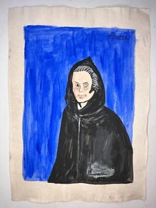 PABLO PICASSO COA art painting original drawing vintage paper signed stamped - Picture 1 of 3