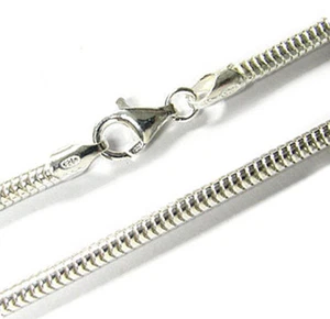 "PULSERA de plata esterlina .925 de 3 mm para cuentas de dije europeo 7"" 7,5"" 8"" 8,5"" - Imagen 1 de 1