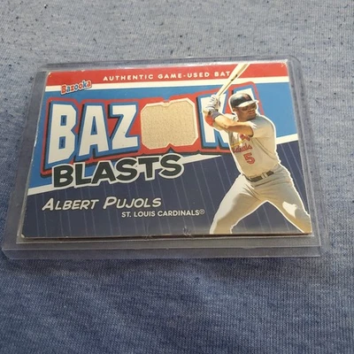 Albert Pujols Bazooka Blasts Game Used Bat Trading Card MLB St. Louis Cardinals - Image 1 of 3