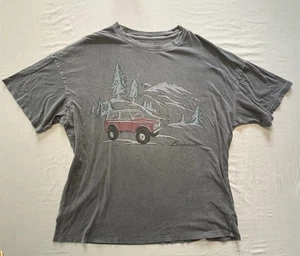 American Eagle Women’s Light Grey Mineral Wash Tee Ford Bronco Winter Size L/XL - Picture 1 of 5