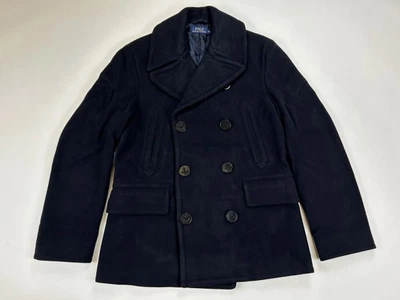 *MINOR DEFECT* Polo Ralph Lauren Men's Wool Naval Pea Coat Overcoat - Size: Md - Image 1 of 4