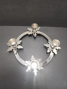 Biedermann & Sons Chrome Snowflake Advent Ring 8-Inch Diameter - Picture 1 of 7