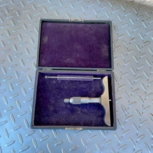 Vintage 0-2" Goodell-Pratt Depth Micrometer,.001'' With Original Case Case - Picture 1 of 11
