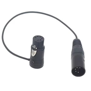 STEREO "Shortie" XLR Microphone Wiring Low Profile Short XLR 5Pin Female To Male - Picture 1 of 5