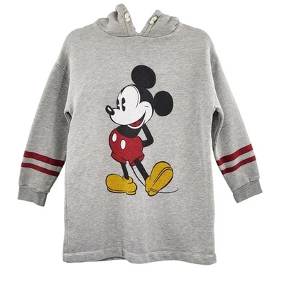 Disney ZARA Kids 90th Anniversary Mickey Mouse Gray Sweater Dress Kids Sz 13/14 - Image 1 of 4