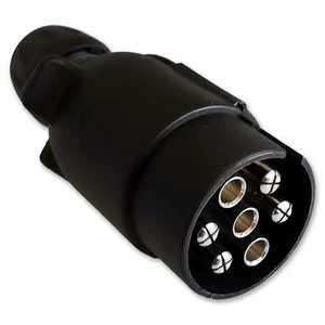 Aspöck Anhängerstecker 7-polig ISO 1724 12V Trailer Stecker Doppel Tülle Ausgang - Bild 1 von 7