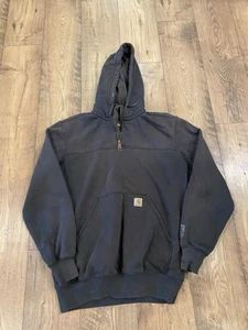 Carhartt Rain Defender Hoodie Mens Medium 1/4 Zip Original Sweatshirt Pullover - Picture 1 of 6