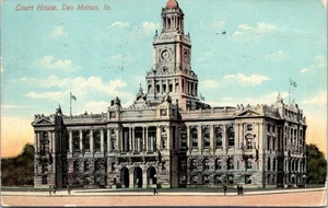 Postcard Court House Des Moines Iowa IA Posted 1910 - Picture 1 of 2