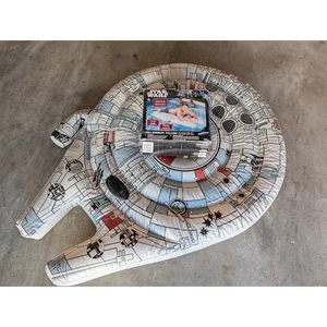 Star Wars Millennium Falcon Inflatable Ride-On Pool Water Float Swimways 5' RARE - Picture 1 of 4