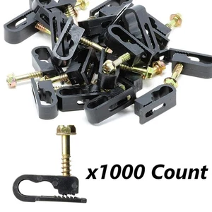 SKY Cable RG-6 Doble Flex Cable Clips Atornillables Casa Negro Lote Paquete de 1000 - Imagen 1 de 6