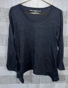 Bit & Bridle Women’s Size M Long Sleeve Black Gray Lace Embroidery 24x19 - Picture 1 of 5