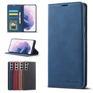 Leather Case For Samsung Galaxy A73 A55 S24 Ultra S23 Flip Wallet Phone Cover US - Picture 1 of 14