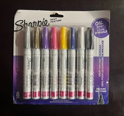 Sharpie Oil Based Paint Markers Assorted Colors Medium Tip Incl Gold and Silver - Image 1 of 4