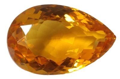 Yellow Citrine 44.40ct Pear Faceted Cut Loose Gemstone for Ring Pendant Bracelet - Image 1 of 4
