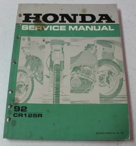 MANUAL DE REPARACIÓN DE FÁBRICA PARA HONDA CR125R '92 ~ Service Fix - Imagen 1 de 4