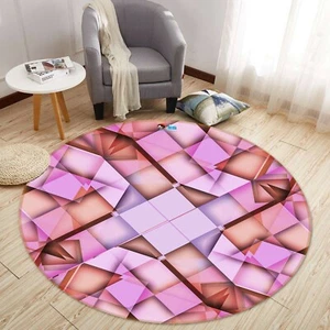 Alfombra de juego 3D rosa gráfico círculo NA11702 alfombra elegante foto alfombra alfombra Fay - Imagen 1 de 5