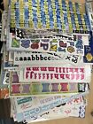 HUGE Lot of Scrapbooking & Craft Sticker Letters - 170 sheets most new some used