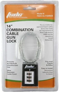 FSDC Firearm Safety California Approved 14-inch Combination Cable Gun Lock - Picture 1 of 9