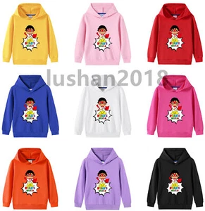 Boys Girls Ryans world Hoodie Cosplay Costume Cartoon Sweatshirt Hooded Pullover - Picture 1 of 31