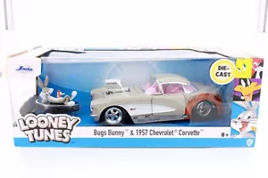 1957 Chevy Corvette w/Bugs Bunny Figure, Looney Tunes - Jada Toys R-23255 - 1/24 - Picture 1 of 4