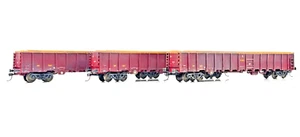 KIT BUILT 00 GAUGE - RAKE OF 3 EWS MAROON/GOLD MBA OPEN BOX WAGONS UNBOXED - Picture 1 of 4