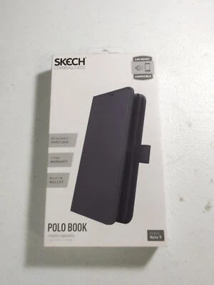 Funda Skech Samsung Galaxy Note 9 Polo Libro Billetera Negra Desmontable Delgada Estuche Foto 1 de 3