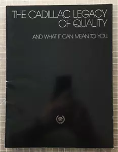 Folleto/libro/catálogo The Cadillac Legacy of Quality 1985 - vendedor de Estados Unidos - Imagen 1 de 3