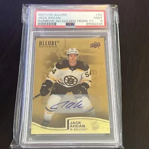 1 de 1 Golden Treasures 2022-23 UD Allure Jack Ahcan Auto Boston Bruins PSA 9 - Imagen 1 de 4