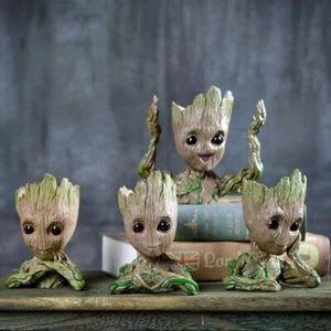 Cute Baby Groot Succulent Planter Unique Indoor Decor Flower Pot (Set of 4) NEW - Picture 1 of 4