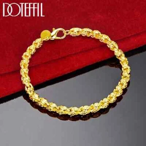 DOTEFFIL 18K Gold Farbe Wasserhahn Kette Armband Hochzeit Verlobung Party Schmuck - Bild 1 von 2