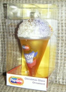 SNOW CONE GLASS CHRISTMAS ORNAMENT Popsicle Brand MIB - Picture 1 of 2