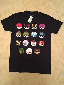 Pokemon Pokeballs men’s t-shirt, size M, 100% cotton, new, tag attached. - Picture 1 of 4