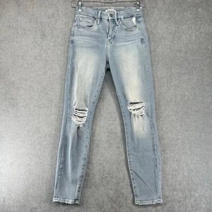 Jeans Good American para mujer 2/26 Good Legs Crop Denim azul elástico lavado claro - Imagen 1 de 11