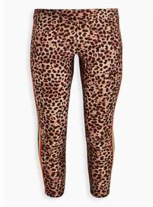 Torrid Platinum Leggings Liquid Leopard Rainbow Side Stripe 3 3x 22 24 #A08812 - Picture 1 of 4