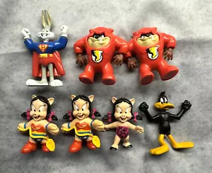 McDonalds 1991 Super Looney Tunes Super Heroes Happy Meal lot 7 loose - Picture 1 of 20