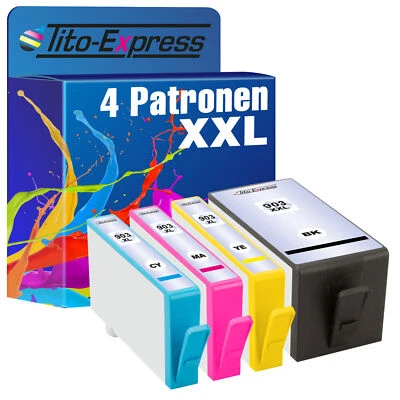 4 Patronen für HP 903 XXL Officejet Pro 6975 6978 6868 6950 6960 6968  - Bild 1 von 4