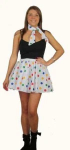 Adults Children in Need Pudsey Multicoloured Polka Dot Spot Fancy Dress Skirt - Picture 1 of 1