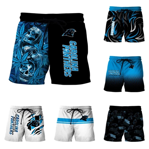 Carolina Panthers Mens Drawstring Shorts Quick Dry Lightweight Beach Swim Trunks Cover