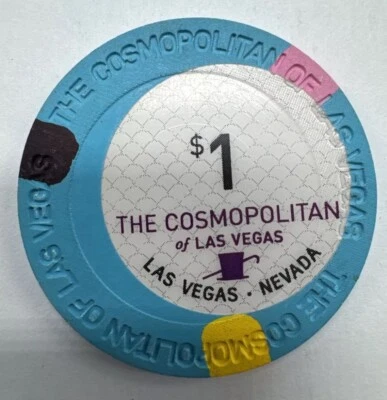 Cosmopolitan Casino Chip Hotel Casino Strip Las Vegas Nevada $1 ¡TIENE ERROR! Foto 1 de 4
