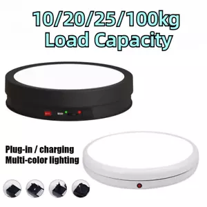 15/20/22/30/45cm Display W/ Multi Color LED Light Turntable Rotating Jewelry New - Picture 1 of 26